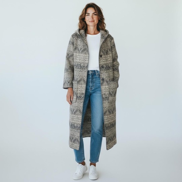 Woolrich Wool Duster Sweater Coat - Picture 2 of 12